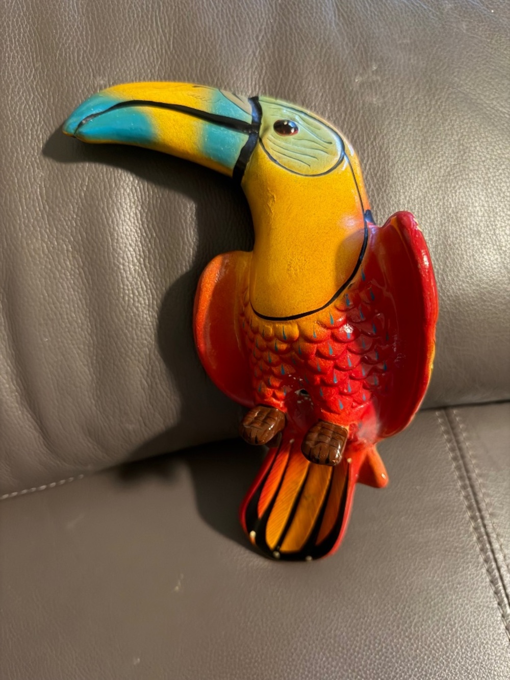 Vintage Talavera Parrot Toucan Bird Terracotta or ceramic